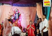 पूनम सिंह ने की मां जगदम्बे की आरती, साथ ही क्षेत्रवासियों के सुख समृद्धि की कामना भी की