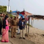 डीएम-एसपी ने गेगासो गंगा घाट का निरीक्षण कर व्यवस्थाओं का लिया जायजा
