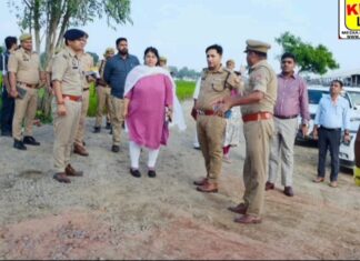 मा0 मुख्यमंत्री के प्रस्तावित आगमन को लेकर जिलाधिकारी एवं पुलिस अधीक्षक ने शिव महापुराण कथा स्थल का किया निरीक्षण