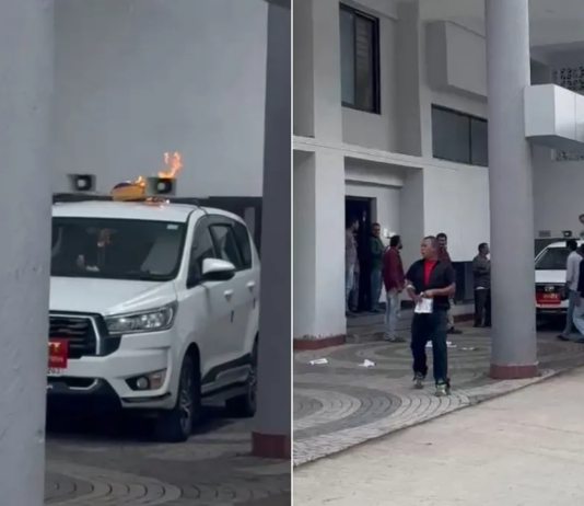 भोपाल नगर निगम कार्यालय परिसर में सोमवार को उस वक्त अफरा-तफरी मच गई,