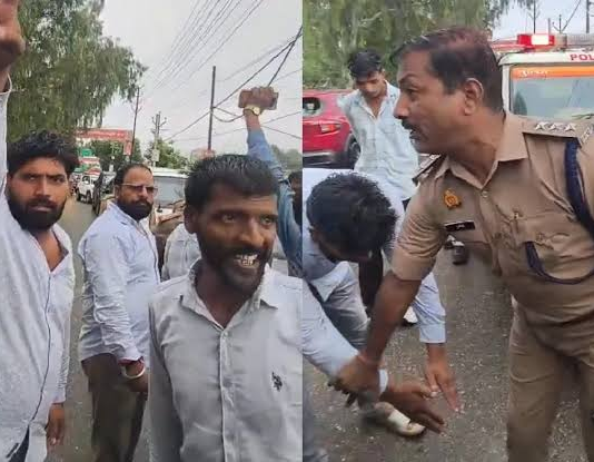 पोस्टमार्टम के बाद शव को गांव ले जाने के दौरान पुलिस और ग्रामीणों के बीच विवाद हुआ