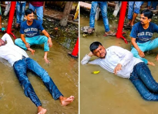 कानपुर शहर में बारिश और जलभराव की समस्या के बीच बाबूपुरवा से विरोध प्रदर्शन की ऐसी तस्वीर सामने आई