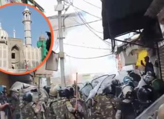 शाही मस्जिद के एक हिस्से को हटाने की कार्रवाई को लेकर बवाल हो गया।